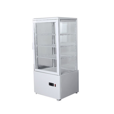 ร้านสะดวกซื้อ Vertical 4 Flat Counter Display Glass Chiller